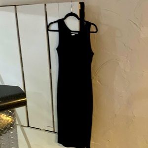 Black knit summer dress